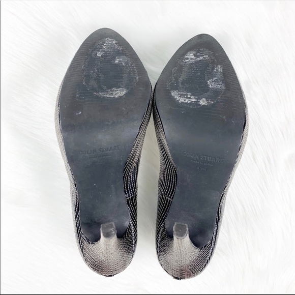 Colin Stuart Black Stitched Pumps - Picture 5 of 6